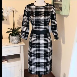 NWT Sami & Jo Plaid Dress With Faux Leather Trim